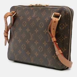 Pre Owned حقيبة لوي فيتون براون مونوغرام سوفت ترانك مسنجر صغيرة