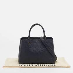 Pre Owned Louis Vuitton Marine Rogue Monogram Empreinte Leather Montaigne MM Bag