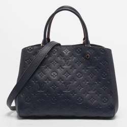 Pre Owned Louis Vuitton Marine Rogue Monogram Empreinte Leather Montaigne MM Bag