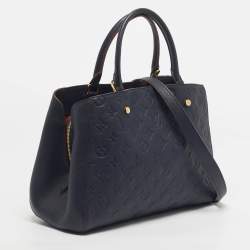 Pre Owned Louis Vuitton Marine Rogue Monogram Empreinte Leather Montaigne MM Bag
