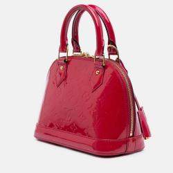 Pre Owned Louis Vuitton Red Monogram Vernis Alma BB