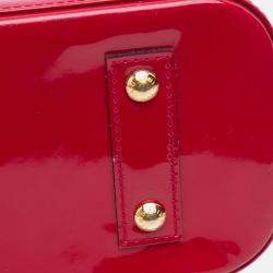 Pre Owned Louis Vuitton Red Monogram Vernis Alma BB