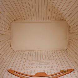 Pre Owned Louis Vuitton White Damier Azur Neverfull MM