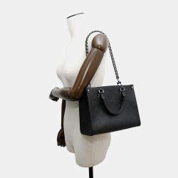 Pre Owned Louis Vuitton Onthego PM Noir Monogram Calf Leather Tote Bag