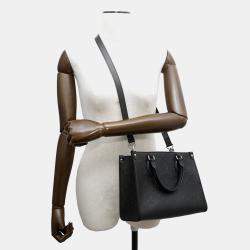 Pre Owned Louis Vuitton Onthego PM Noir Monogram Calf Leather Tote Bag