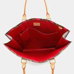 Pre Owned Louis Vuitton Sac Plat Brown Monogram Cherry Handbag