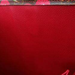 Pre Owned Louis Vuitton Sac Plat Brown Monogram Cherry Handbag