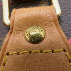 Pre Owned Louis Vuitton Sac Plat Brown Monogram Cherry Handbag