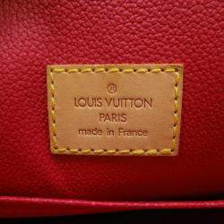 Pre Owned Louis Vuitton Sac Plat Brown Monogram Cherry Handbag