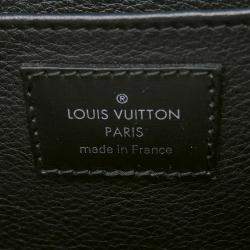 Pre Owned Louis Vuitton Lv Arc PM Gray Black Tweed Leather Handbag