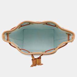 Pre Owned Louis Vuitton Nano Noe Pistachio Green Damier Licious Handbag