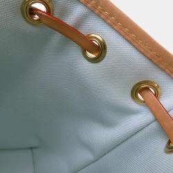 Pre Owned Louis Vuitton Nano Noe Pistachio Green Damier Licious Handbag