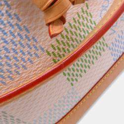 Pre Owned Louis Vuitton Nano Noe Pistachio Green Damier Licious Handbag