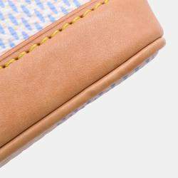 Pre Owned Louis Vuitton Nano Noe Pistachio Green Damier Licious Handbag