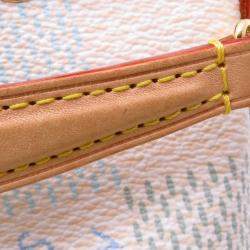 Pre Owned Louis Vuitton Nano Noe Pistachio Green Damier Licious Handbag