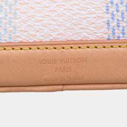 Pre Owned Louis Vuitton Nano Noe Pistachio Green Damier Licious Handbag