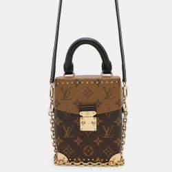 Pre Owned Louis Vuitton Camera Box Noir Monogram Reverse Canvas Handbag