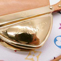 Pre Owned Louis Vuitton Marilyn Blanc Red Multicolor Monogram Shoulder Bag