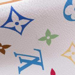 Pre Owned Louis Vuitton Marilyn Blanc Red Multicolor Monogram Shoulder Bag