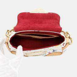 Pre Owned Louis Vuitton Marilyn Blanc Red Multicolor Monogram Shoulder Bag
