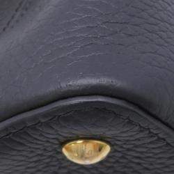 Pre Owned Louis Vuitton Capucines Mini Noir Taurillon Leather Handbag