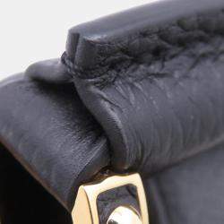 Pre Owned Louis Vuitton Capucines Mini Noir Taurillon Leather Handbag