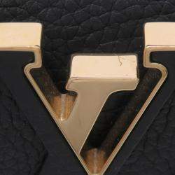 Pre Owned Louis Vuitton Capucines Mini Noir Taurillon Leather Handbag