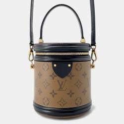 Pre Owned Louis Vuitton Cannes Noir Monogram Reverse Canvas Shoulder Bag