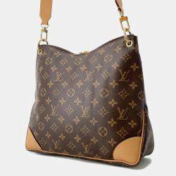 Pre Owned Louis Vuitton Odeon MM Brown Monogram Canvas Shoulder Bag
