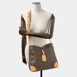 Pre Owned Louis Vuitton Odeon MM Brown Monogram Canvas Shoulder Bag