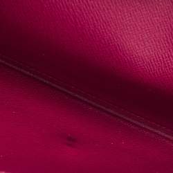 Pre Owned Louis Vuitton Fuchsia Epi Leather and Monogram Canvas Marie-Lou Long Wallet