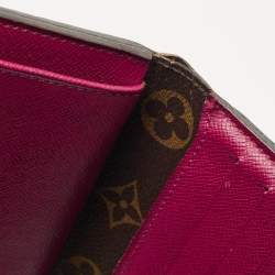 Pre Owned Louis Vuitton Fuchsia Epi Leather and Monogram Canvas Marie-Lou Long Wallet