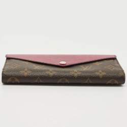 Pre Owned Louis Vuitton Fuchsia Epi Leather and Monogram Canvas Marie-Lou Long Wallet