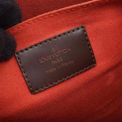 Pre Owned Louis Vuitton Clifton Shoulder Tote Bag Damier Canvas Ebene