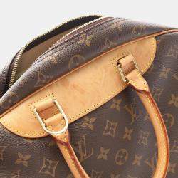 Pre Owned Louis Vuitton Deauville Bowling Vanity Handbag Monogram Canvas
