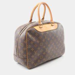 Pre Owned Louis Vuitton Deauville Bowling Vanity Handbag Monogram Canvas
