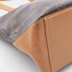 Pre Owned Louis Vuitton Cavas Piano Shoulder Tote Bag Monogram Canvas Brown