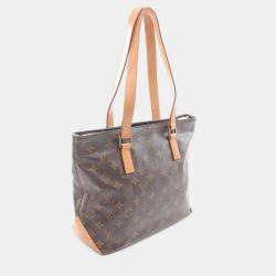 Pre Owned Louis Vuitton Cavas Piano Shoulder Tote Bag Monogram Canvas Brown