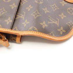 Pre Owned Louis Vuitton Gibeciere Pm Shoulder Bag Crossbody Monogram Brown