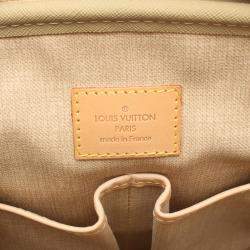 Pre Owned Louis Vuitton Trouville Handbag Monogram Canvas Leather Brown