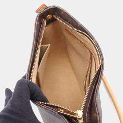 Pre Owned Louis Vuitton Looping MM One Shoulder Bag Monogram Brown
