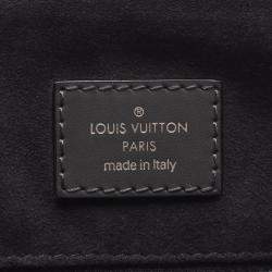 Pre Owned Louis Vuitton Greenwich Shoulder Tote Bag Damier Cobalt Canvas Leather