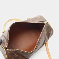 Pre Owned Louis Vuitton Papillon 26 Handbag Monogram Canvas Leather Brown