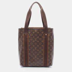 Pre Owned Louis Vuitton Cabas Beaubourg Shoulder Tote Handbag Monogram