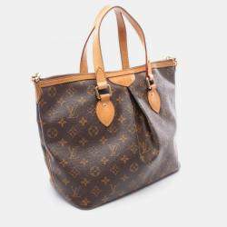 Pre Owned Louis Vuitton Palermo Pm Shoulder Handbag Monogram Canvas Leather
