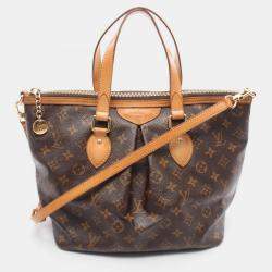 Pre Owned Louis Vuitton Palermo Pm Shoulder Handbag Monogram Canvas Leather