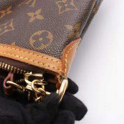 Pre Owned Louis Vuitton Palermo Pm Shoulder Handbag Monogram Canvas Leather