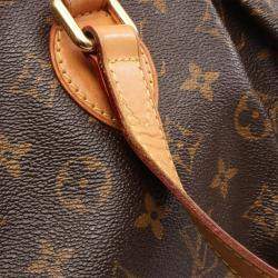 Pre Owned Louis Vuitton Palermo Pm Shoulder Handbag Monogram Canvas Leather