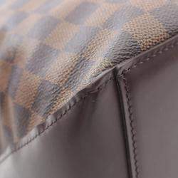 Pre Owned Louis Vuitton Cabas Mezzo Tote Bag Damier Canvas Leather Ebene