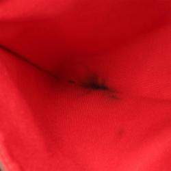 Pre Owned Louis Vuitton Cabas Mezzo Tote Bag Damier Canvas Leather Ebene